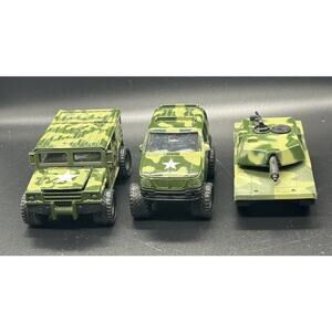 SOMA 1998 Toy Army Vehicles Military Humvee Tank SUV 3 Inch (Lot of 3) - READ